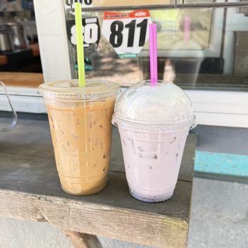 Rise and Grind - Butterscotch iced coffee and a customized soda drink and whipped cream - Coffee & Tea Near Me - Ashford, Washington Rise and Grind - Butterscotch iced coffee and a customized soda drink and whipped cream - Coffee & Tea Near Me - Ashford, Washington