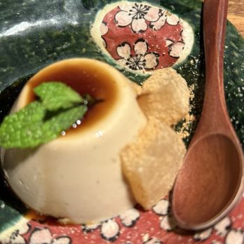 Takumi Hachi - Hojicha pudding - house specialty dessert - Japanese Near Me - Dallas, Texas Takumi Hachi - Hojicha pudding - house specialty dessert - Japanese Near Me - Dallas, Texas