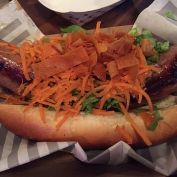 The Vanguard - Thai Breaker: Pork, lemongrass, ginger, and cilantro with peanut sauce, carrot, lettuce, and crunchy bits. - Bars Near Me - Milwaukee, Wisconsin