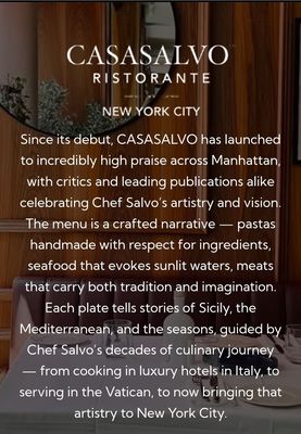 Menu photo 1 Casasalvo New York, NY