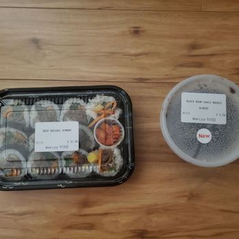 Woorijip - Bulgog kimbap and small container of noodles - Korean Near Me - New York, New York