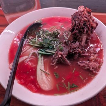 Fusion Dumpling - Beef short rib rice noodle soup with tasty tomato soup - Dim Sum Near Me - San Francisco, California