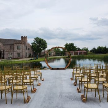 Castle Waterford - The Queen's Court for wedding ceremonies. Guests face the heart-shaped pond and replica Irish castle. - Venues & Event Spaces Near Me - Royse City, Texas Castle Waterford - The Queen's Court for wedding ceremonies. Guests face the heart-shaped pond and replica Irish castle. - Venues & Event Spaces Near Me - Royse City, Texas