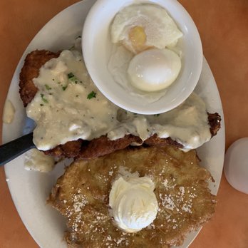 Original Breakfast House - Chicken fried chicken with waffle and poached eggs - Breakfast & Brunch Near Me - Phoenix, Arizona Original Breakfast House - Chicken fried chicken with waffle and poached eggs - Breakfast & Brunch Near Me - Phoenix, Arizona
