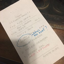 MrBeast Burger - Slip showing you got the order correctly from me!