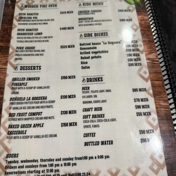 La Hoguera - Menu - Mexican Near Me - Ensenada, BCN La Hoguera - Menu - Mexican Near Me - Ensenada, BCN