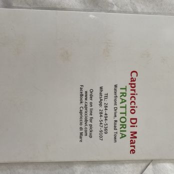 Capriccio Di Mare - Back of menu - Breakfast & Brunch Near Me - Saltillo, Mississippi