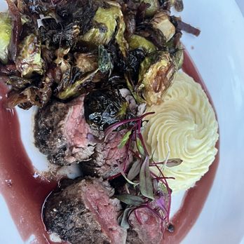 Shadowbrook - Chiefs Cuts, brussel sprouts and mashed potato - American Near Me - Capitola, California Shadowbrook - Chiefs Cuts, brussel sprouts and mashed potato - American Near Me - Capitola, California