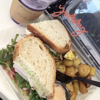 Everyday Eatery - Oat and berry smoothie, Turkey Pesto Sandwich, Brekkie Potatoes - Cafes Near Me - Irvine, California Everyday Eatery - Oat and berry smoothie, Turkey Pesto Sandwich, Brekkie Potatoes - Cafes Near Me - Irvine, California