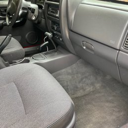 Jeep interior after detailing