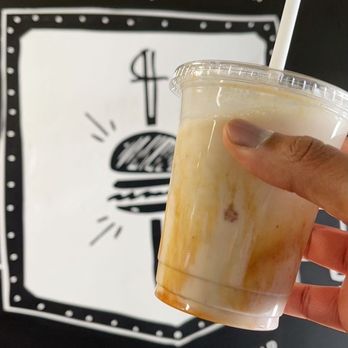 The Burgernator - Salted caramel milkshake. - Burgers Near Me - Toronto, Ontario