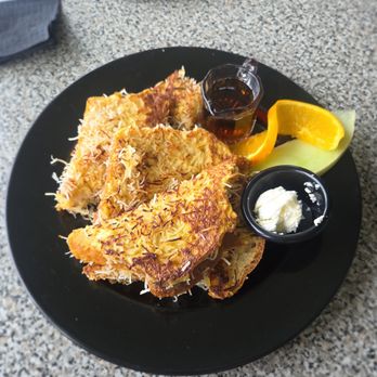 Pirate's Cove Restaurant - Coconut French Toast - Seafood Near Me - Garibaldi, Oregon Pirate's Cove Restaurant - Coconut French Toast - Seafood Near Me - Garibaldi, Oregon