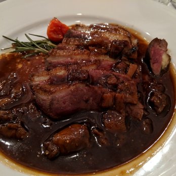 Chez Acchiardo - Duck breast - 4 stars. Nice contrast of fig jam with the duck, but the meat was a little tough. Tue lunch 2018-10-23 - Nicoise Near Me - Nice, 06