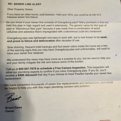 Peaden Air Conditioning, Plumbing & Electrical - "Free" offer letter.
