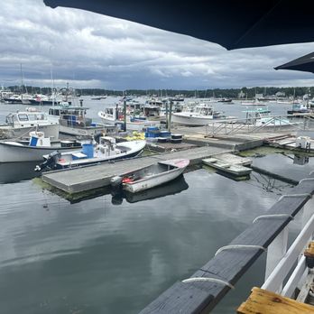 Boothbay Lobster Wharf - View from the table - Seafood Near Me - Boothbay Harbor, Maine