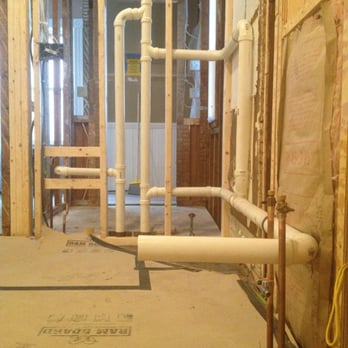 Rough Plumbing For A Kitchen And Bathroom Remodel Project In