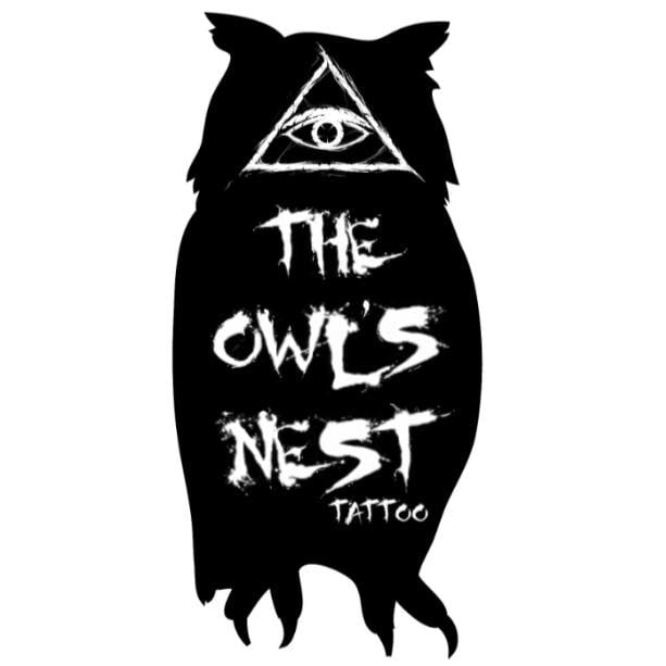 The Owl's Nest Tattoo Logo