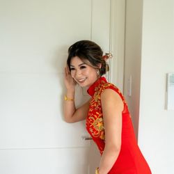Nikki Feng Beauty - Elegant updo was versatile for Chinese tea ceremony