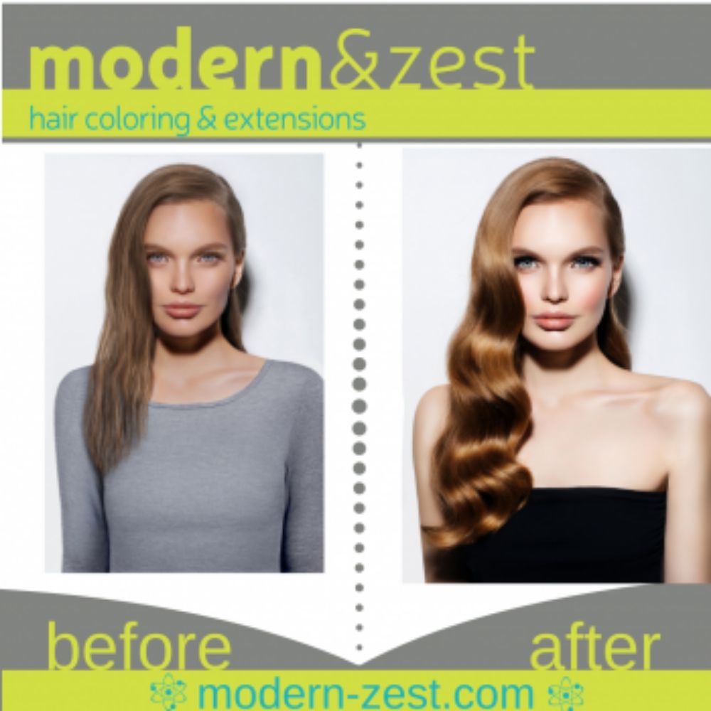 Modern & Zest Haircoloring and Hair Extensions Logo