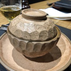 San Izakaya - Miso soup served hot in stone bowl