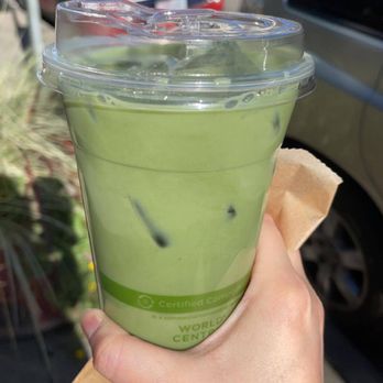 Highwire Coffee Roasters - Iced matcha latte with almond milk - pretty decent - Coffee Roasteries Near Me - Oakland, California Highwire Coffee Roasters - Iced matcha latte with almond milk - pretty decent - Coffee Roasteries Near Me - Oakland, California