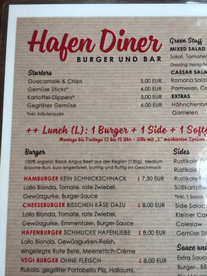 Menu photo 1 Hafen Diner Hamburg, HH Menu photo 1 Hafen Diner Hamburg, HH