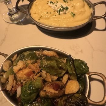 Ramsay's Kitchen at The Silver Legacy - Potato puree and brussel sprouts - American Near Me - Reno, Nevada Ramsay's Kitchen at The Silver Legacy - Potato puree and brussel sprouts - American Near Me - Reno, Nevada