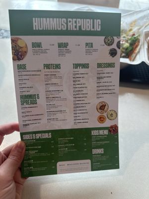Menu photo 1 Hummus Republic Cincinnati, OH