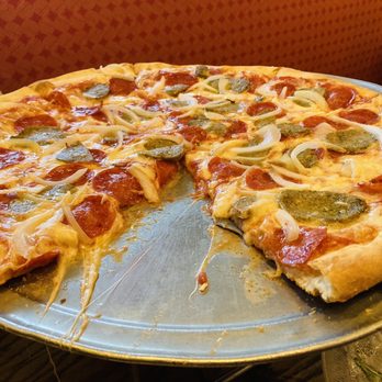 Portofino's - Pepperoni,meatball and onion pizza Boom! - Italian Near Me - Charlotte, North Carolina