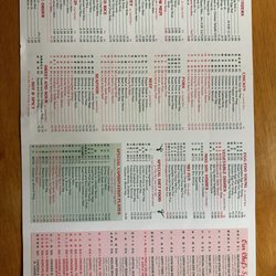 Chang Jiang - Menu