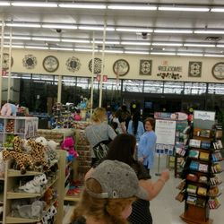 Hobby Lobby - One cashier on a Saturday night.