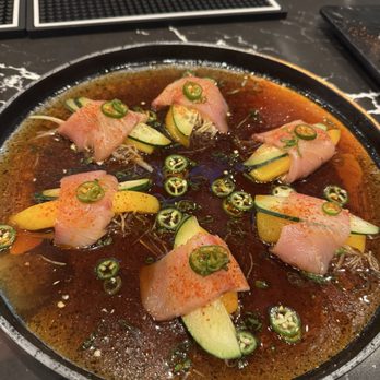 Bento Box - Mango Hamachi Pepperfin daily special - super good! - Sushi Bars Near Me - Folsom, California