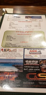 Menu photo 1 Fred's Diner Grayslake, IL