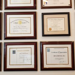 Barry J Lieberman, DC - Whole Body Cure - Integrative chiropractor Beverly Hills, diplomas, certificates