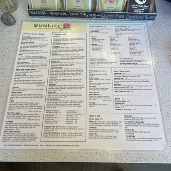 Elite Experience: Sunlife Organics - Full menu! - Yelp Events Near Me - Thousand Oaks, California