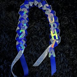 Walmart Supercenter - Mini lei I made with the ribbons I made from Walmart
