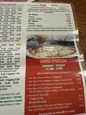 Menu photo 2 Pizza Time Colorado Springs, CO