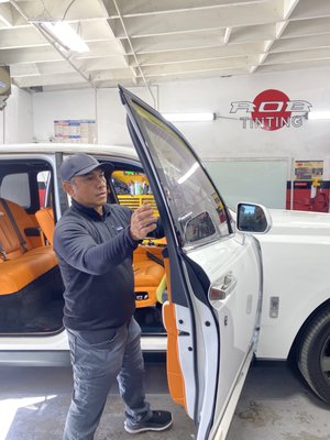 Photo of Rob's Glass Tinting - Culver City, CA, US. Roll Royce Cullinan 2023
3M 40 crystalline 70 front windshield