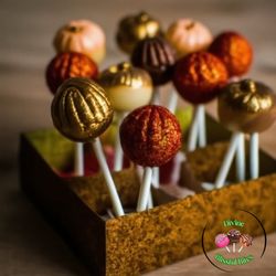 Divine Blissful Bites - Your guests are going to want to gobble down these beautiful Thanksgiving cake pops!