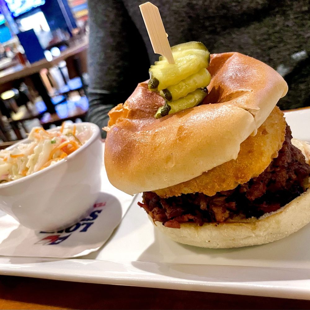 Lone Star Texas Grill - Brisket sandwich or pulled pork (can't remember) - Tex-Mex Near Me - Etobicoke, Ontario Lone Star Texas Grill - Brisket sandwich or pulled pork (can't remember) - Tex-Mex Near Me - Etobicoke, Ontario