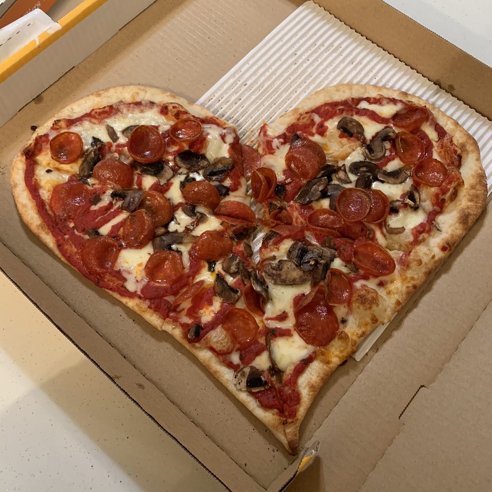 Pizza My Heart - Heart Shapes Pizza with pepperoni and mushroom - Pizza Near Me - San Ramon, California