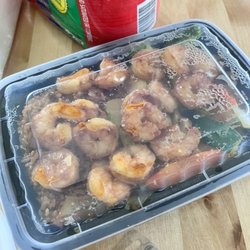 Hibachi Express - Shrimp and rice - loaded with veggies too!!