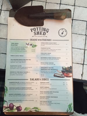 Menu photo 6 The Potting Shed Alexandria, NSW Menu photo 6 The Potting Shed Alexandria, NSW