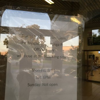 US Post Office - New hours door closes at 8pm M-F / 6pm Sat and not open Sundays - Post Offices Near Me - Rancho Cucamonga, California