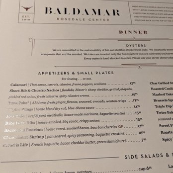 Baldamar - Menu - New American Near Me - Roseville, Minnesota Baldamar - Menu - New American Near Me - Roseville, Minnesota
