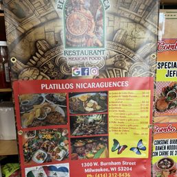 I got so excited when I saw a menu with Nicaraguan food! I got so excited when I saw a menu with Nicaraguan food!