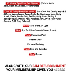 Virgin Active - Virgin Active Crouch End's email marketing that was sent to me outlining their facilities and classes...