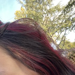 A spot that she just forgot to dye??