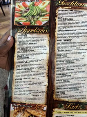 Menu photo 3 Cabrera's Mexican Cuisine Duarte, CA