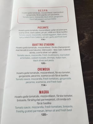 Menu photo 2 vespa Höllviken, M